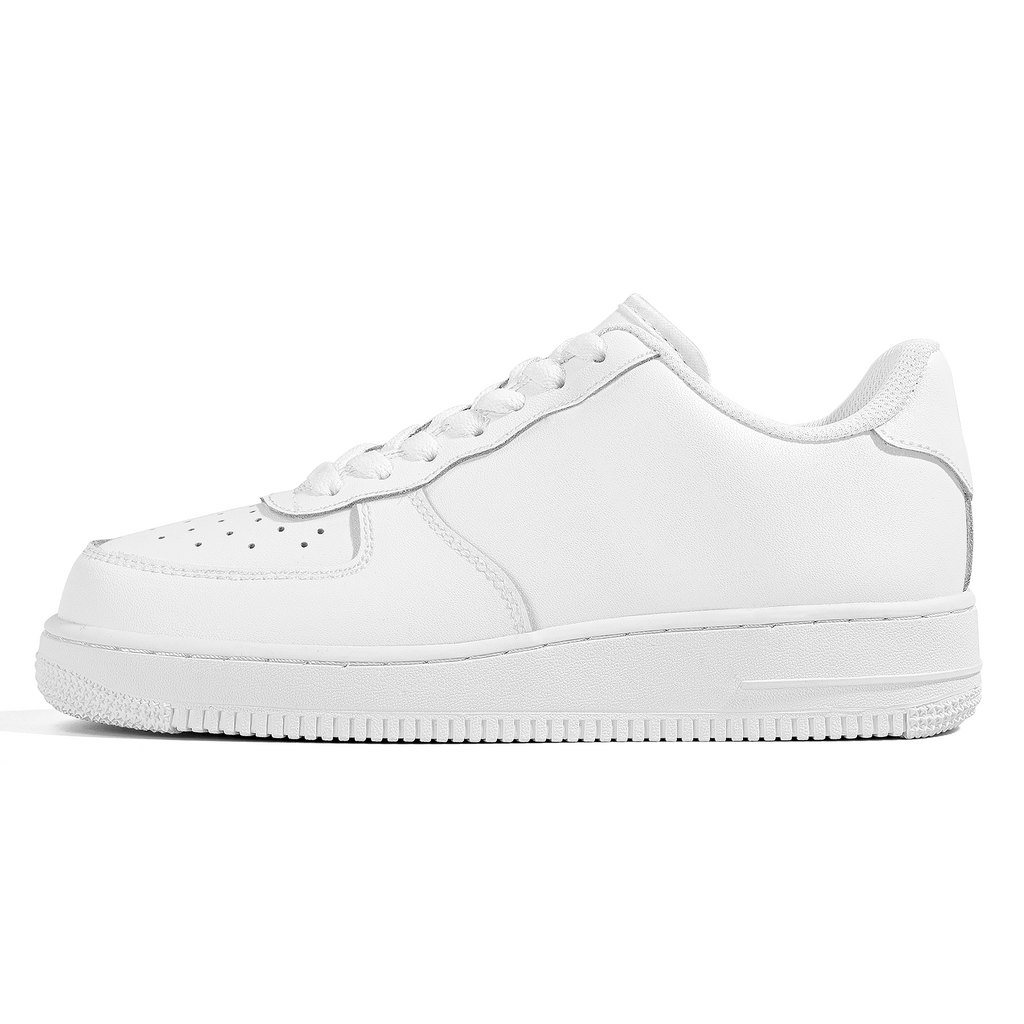 Customizable White Leather Sneakers