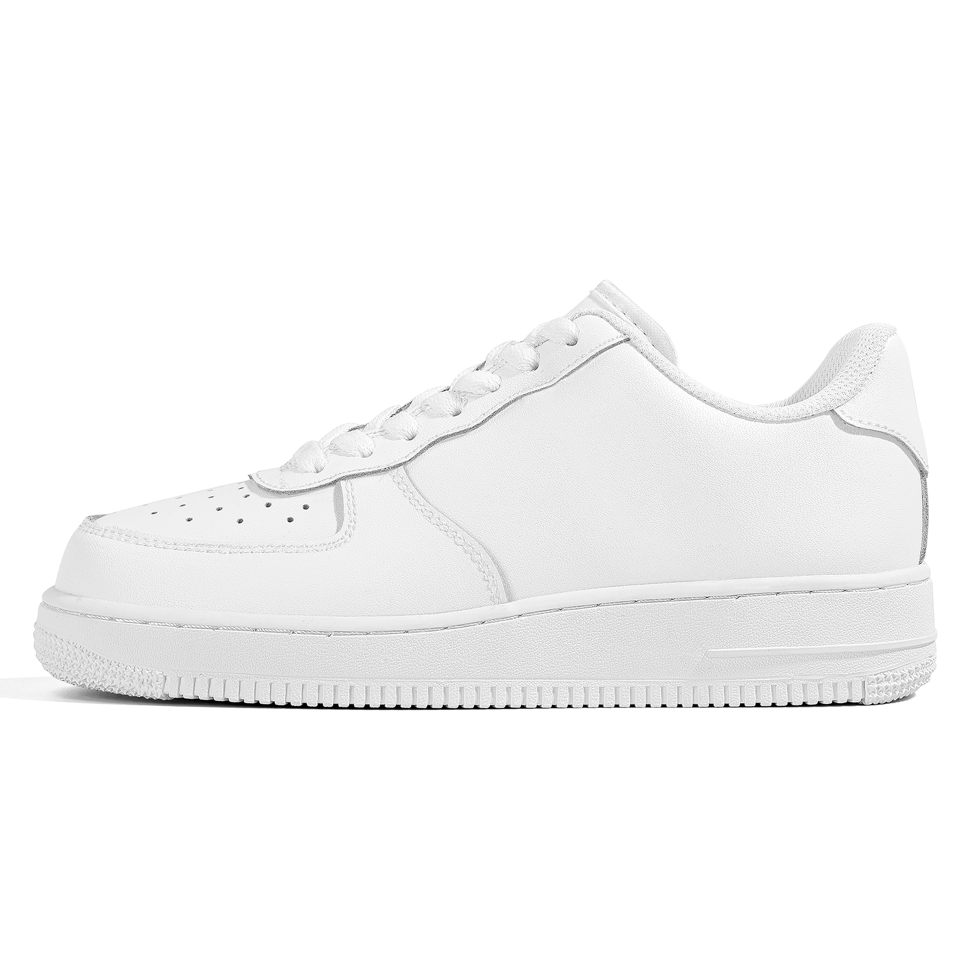 Customizable White Leather Sneakers