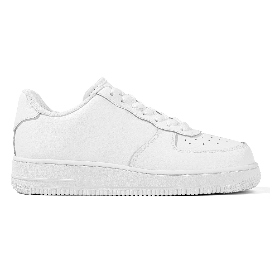 Customizable White Leather Sneakers