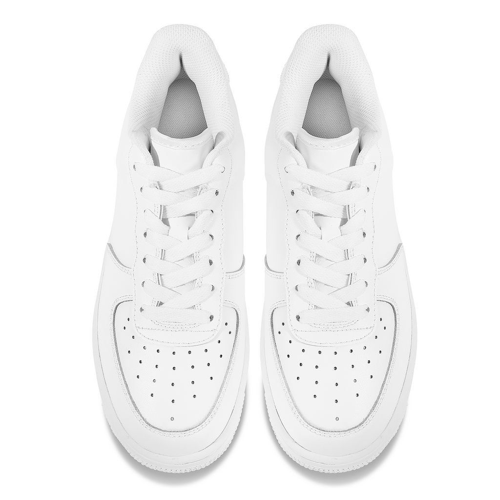 Customizable White Leather Sneakers
