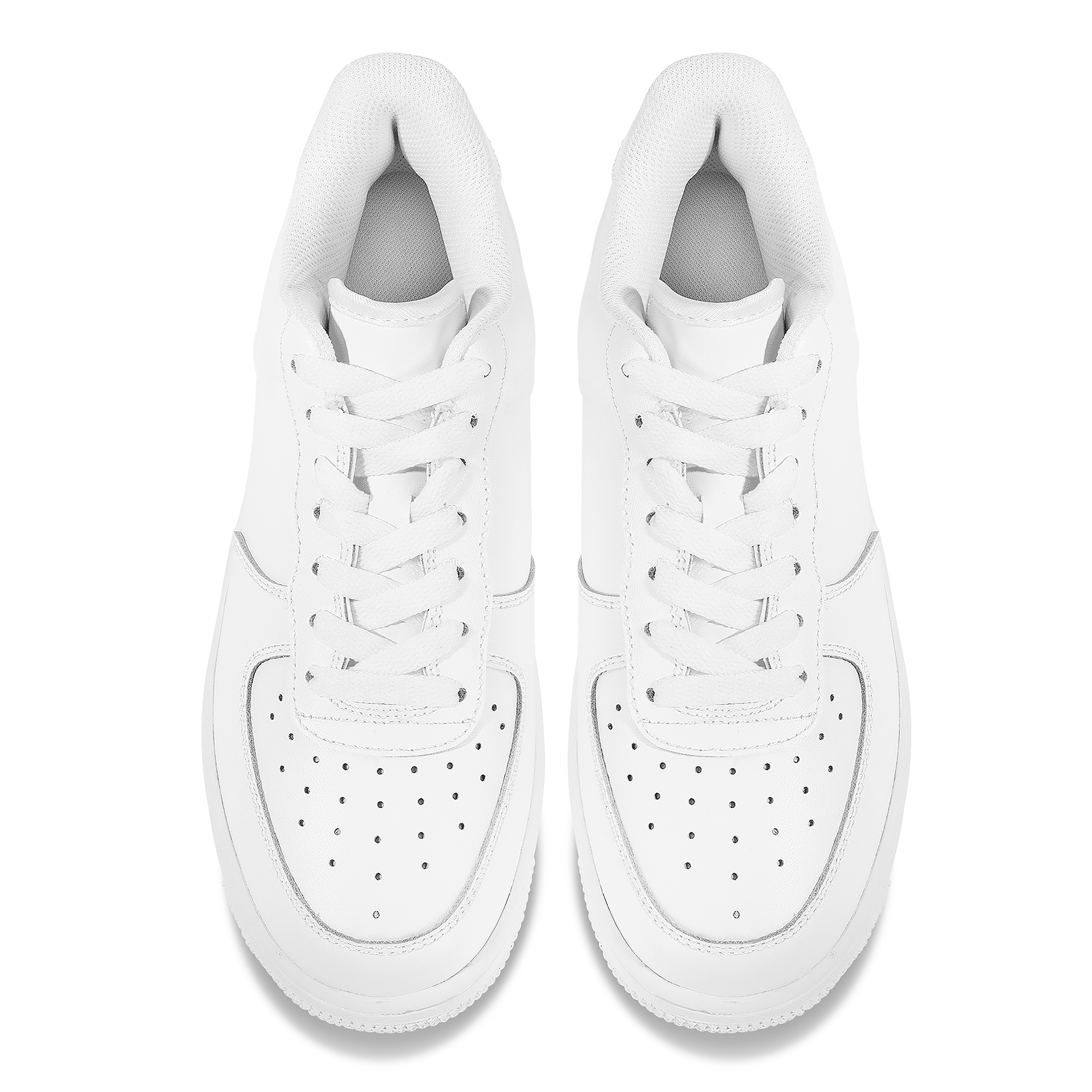 Customizable White Leather Sneakers