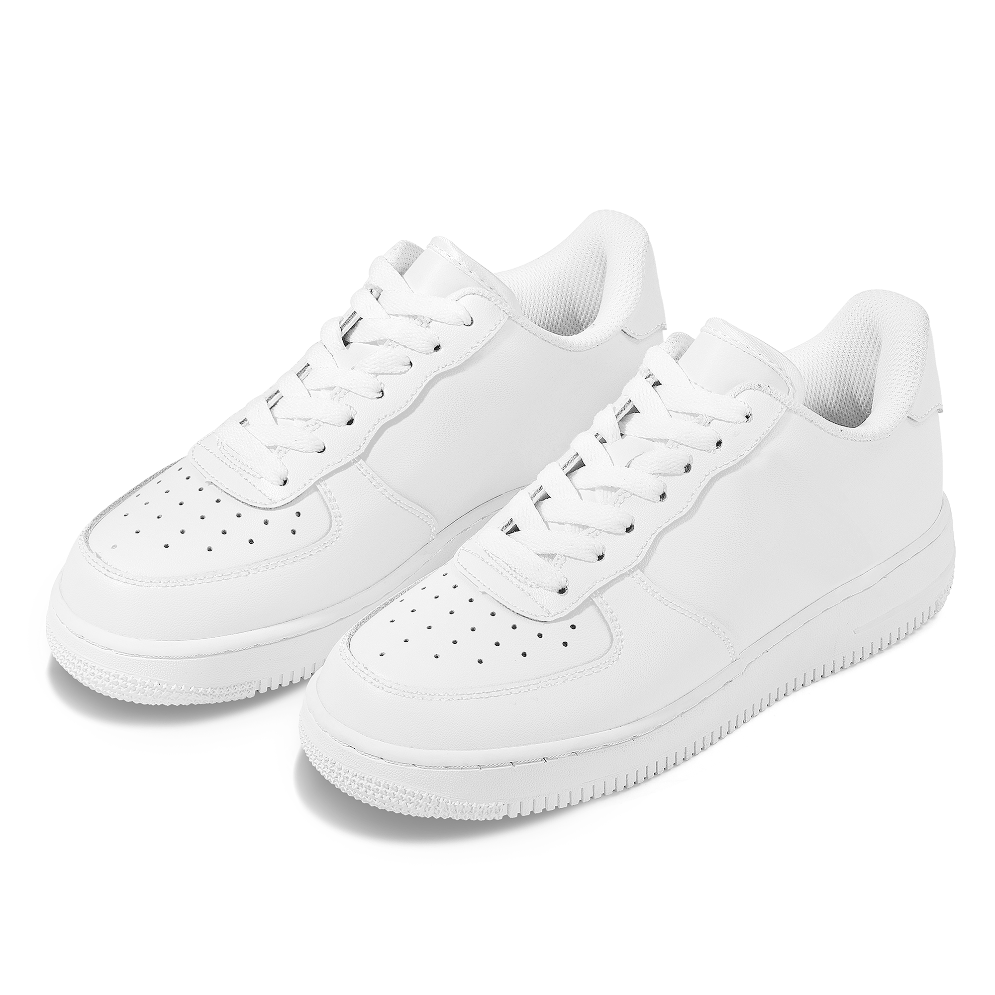 Customizable White Leather Sneakers